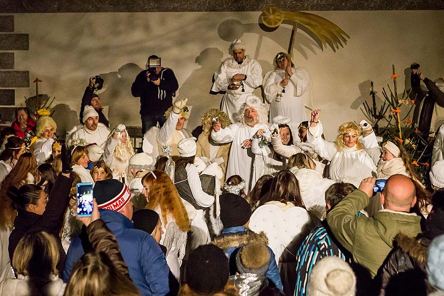 Angelic Procession Through Town Český Krumlov 7.12.2018