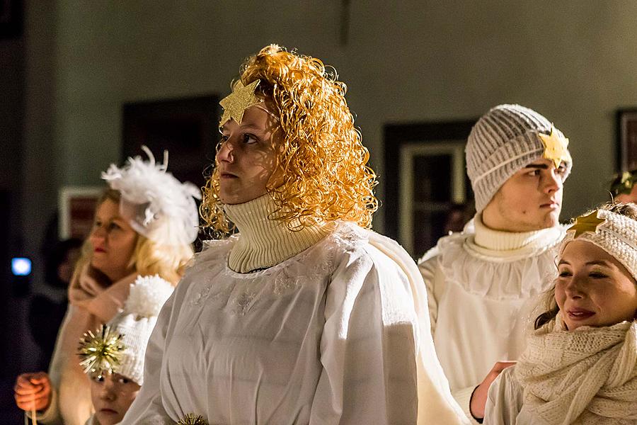 Angelic Procession Through Town Český Krumlov 7.12.2018