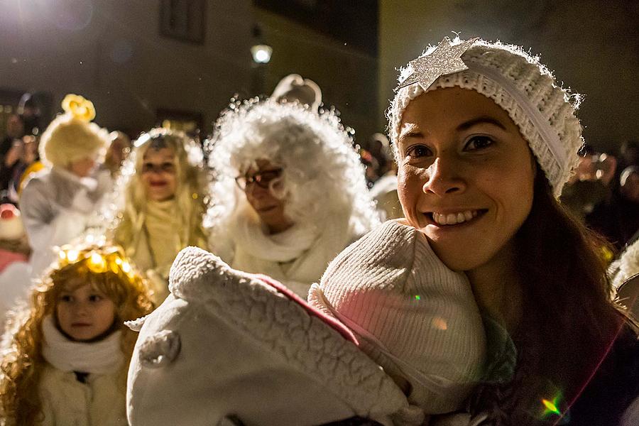 Angelic Procession Through Town Český Krumlov 7.12.2018