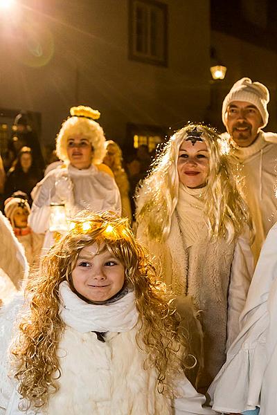 Andělský průvod městem Český Krumlov 7.12.2018