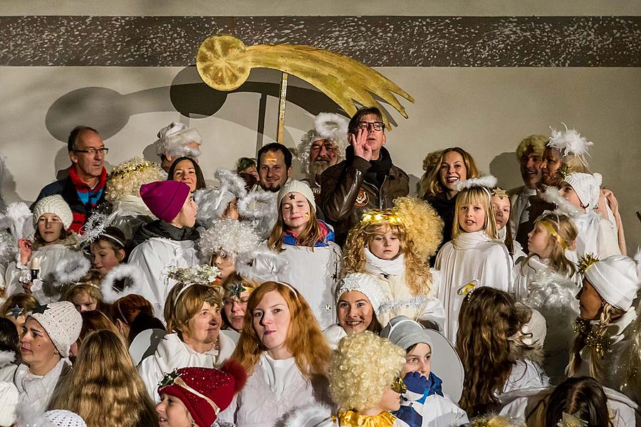 Angelic Procession Through Town Český Krumlov 7.12.2018