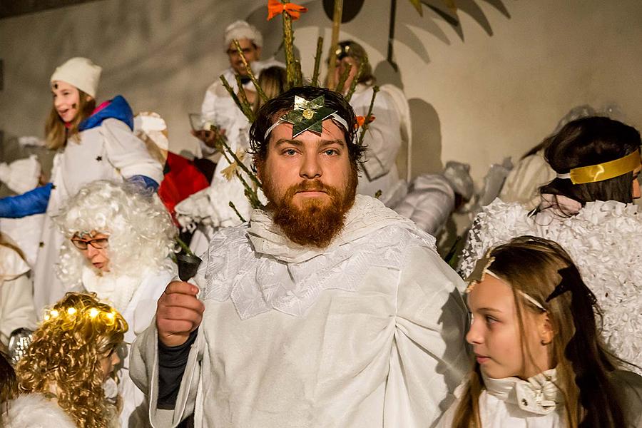 Angelic Procession Through Town Český Krumlov 7.12.2018