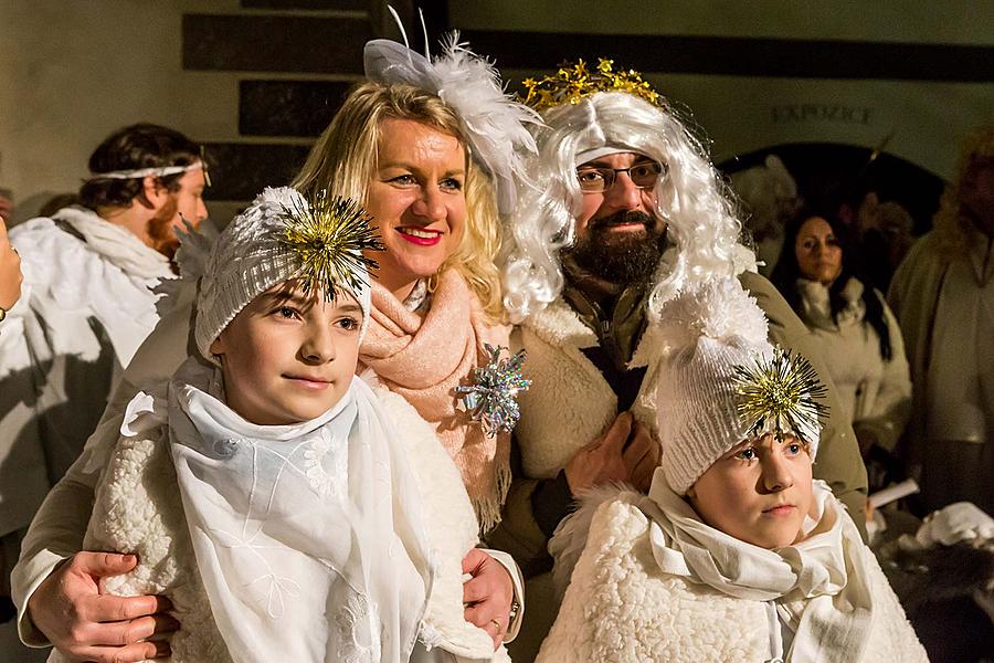 Angelic Procession Through Town Český Krumlov 7.12.2018