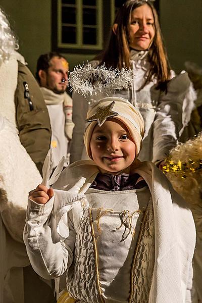 Angelic Procession Through Town Český Krumlov 7.12.2018