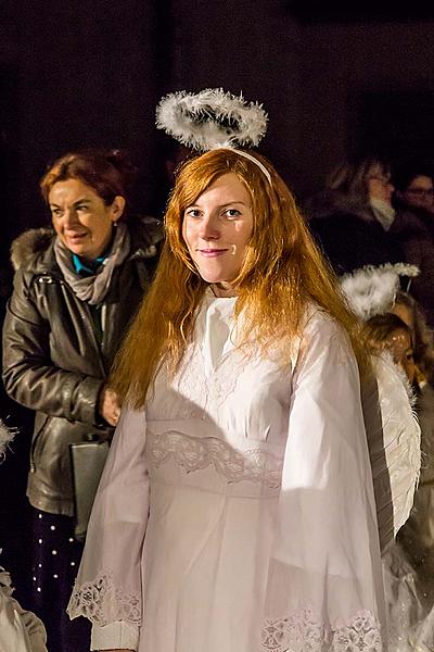 Angelic Procession Through Town Český Krumlov 7.12.2018