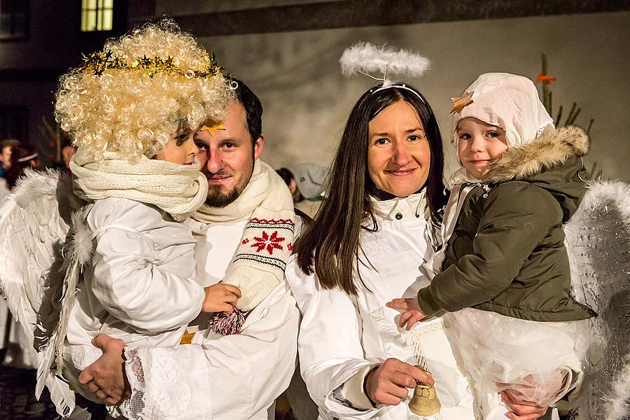 Angelic Procession Through Town Český Krumlov 7.12.2018