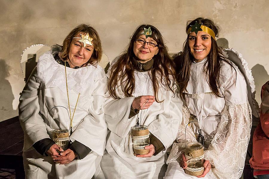 Angelic Procession Through Town Český Krumlov 7.12.2018