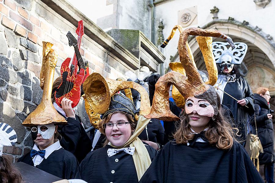 Masopustní průvod v Českém Krumlově, 5. března 2019