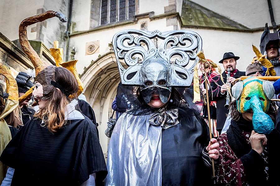 Carnival parade in Český Krumlov, 5th March 2019