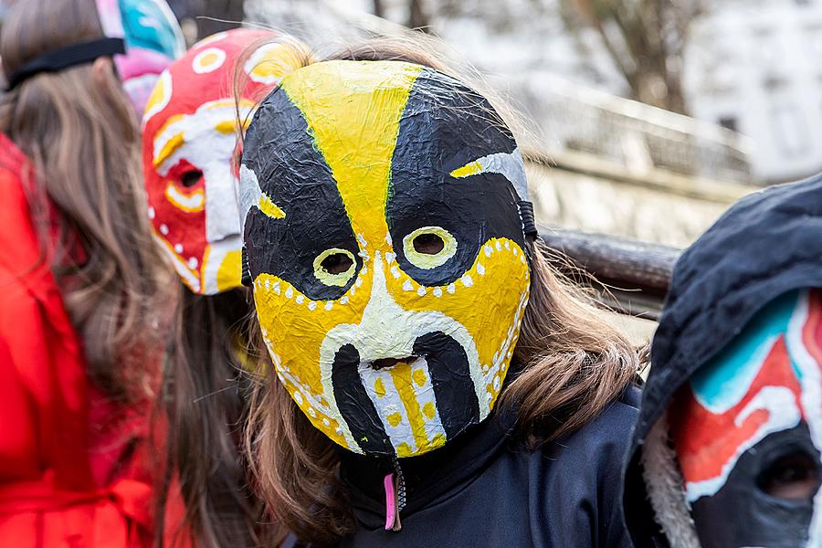 Carnival parade in Český Krumlov, 5th March 2019