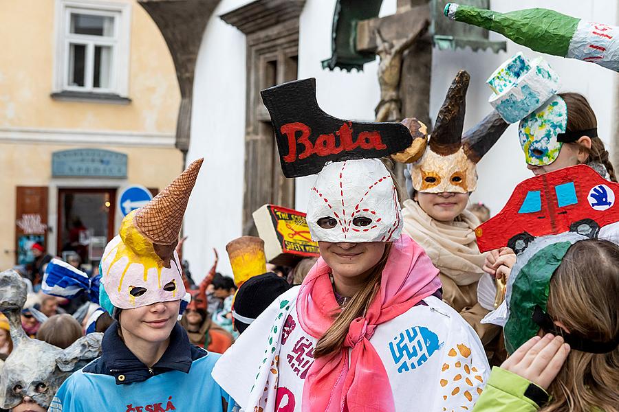 Carnival parade in Český Krumlov, 5th March 2019