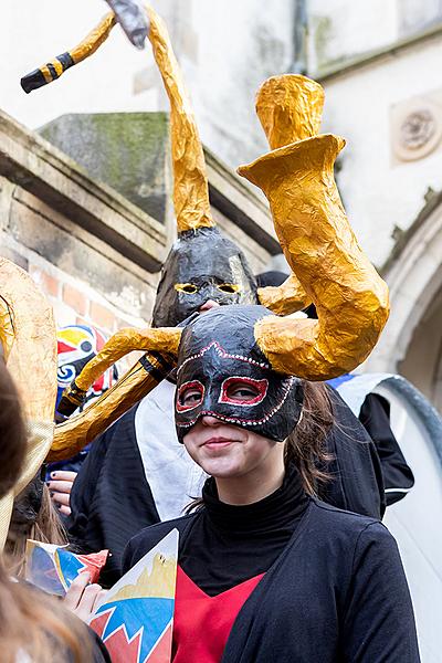 Carnival parade in Český Krumlov, 5th March 2019