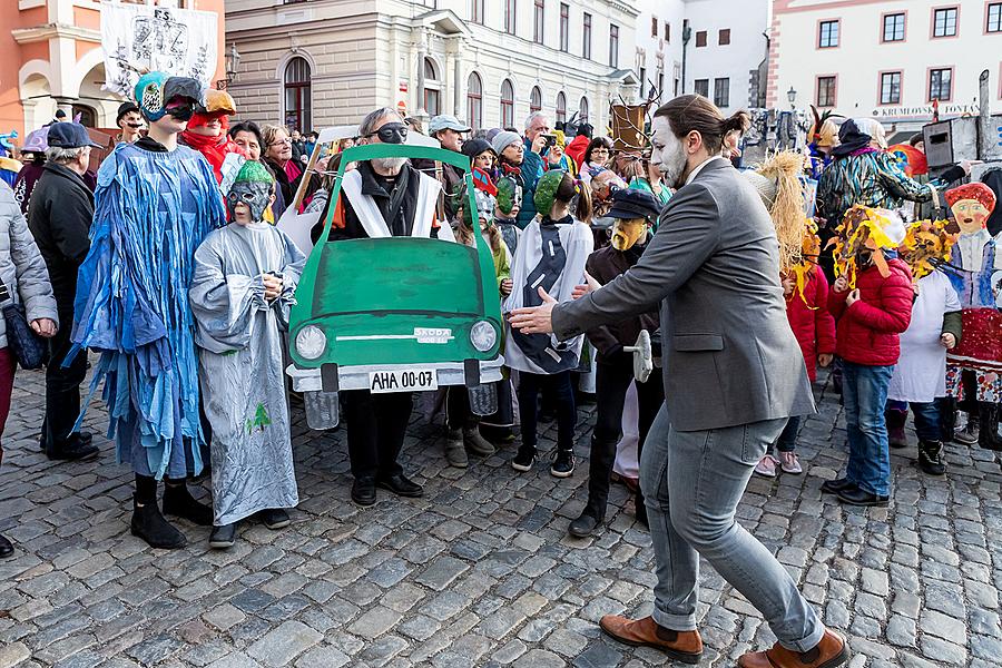 Carnival parade in Český Krumlov, 5th March 2019