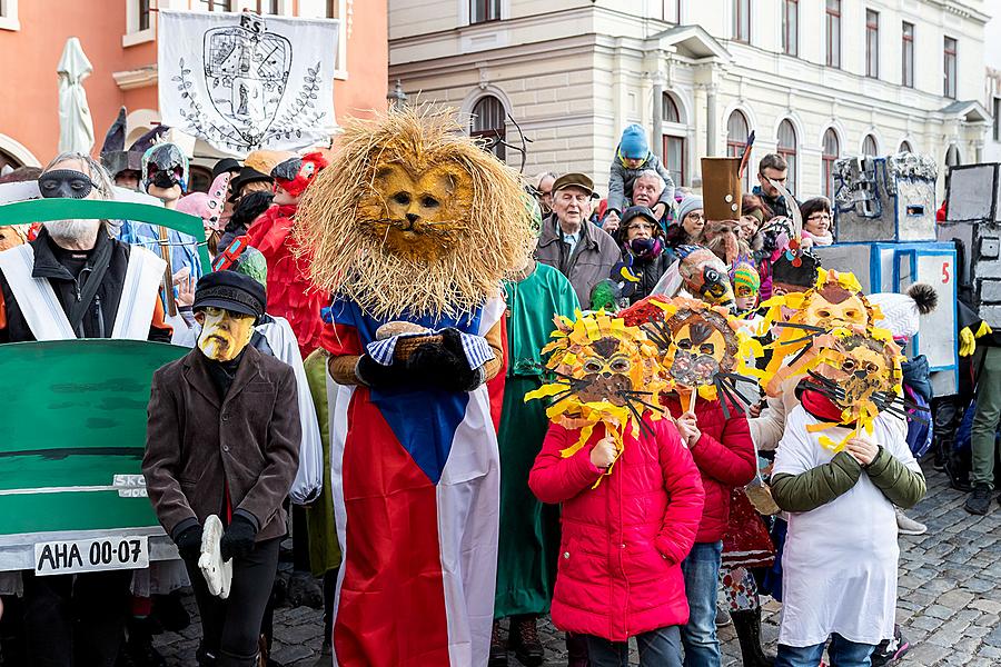 Masopustní průvod v Českém Krumlově, 5. března 2019