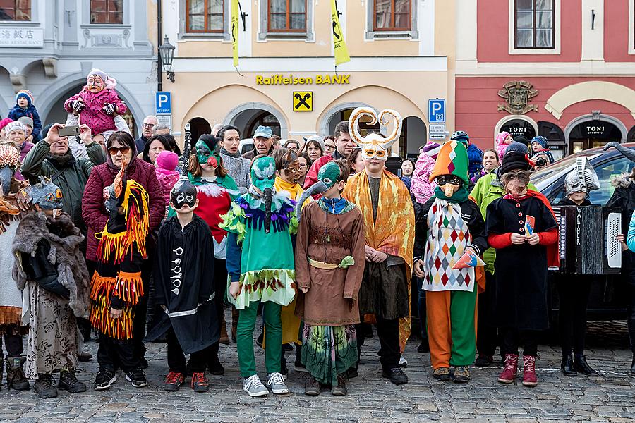 Masopustní průvod v Českém Krumlově, 5. března 2019