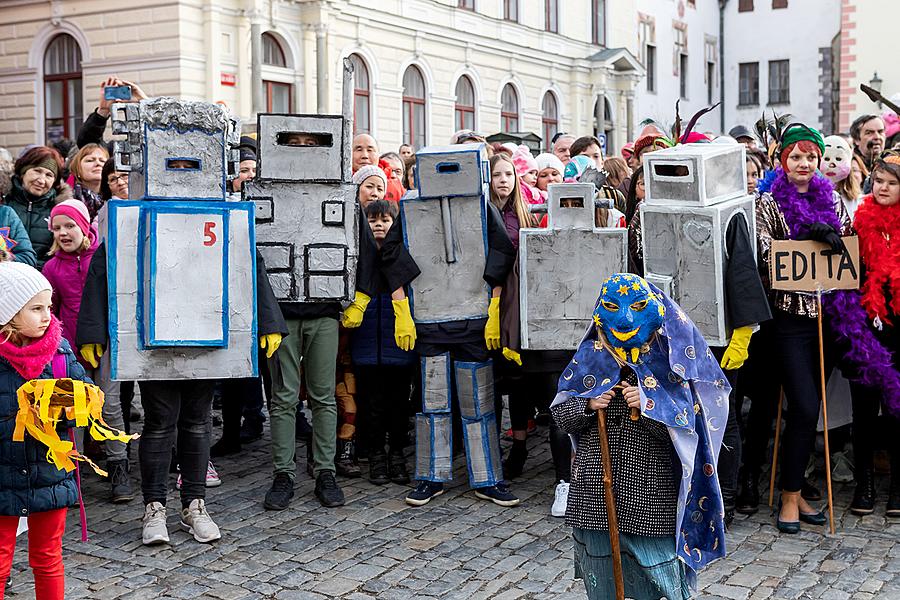 Masopustní průvod v Českém Krumlově, 5. března 2019