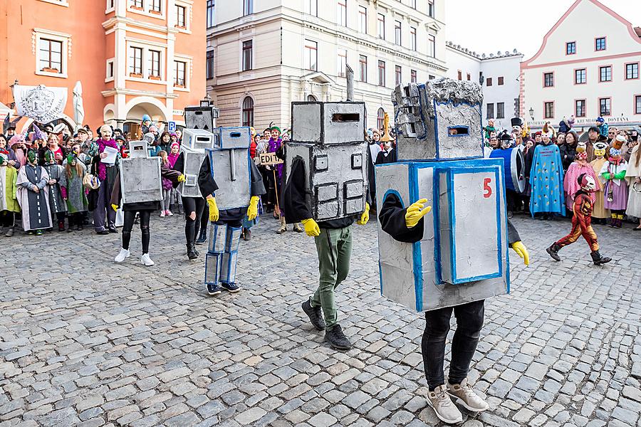 Masopustní průvod v Českém Krumlově, 5. března 2019