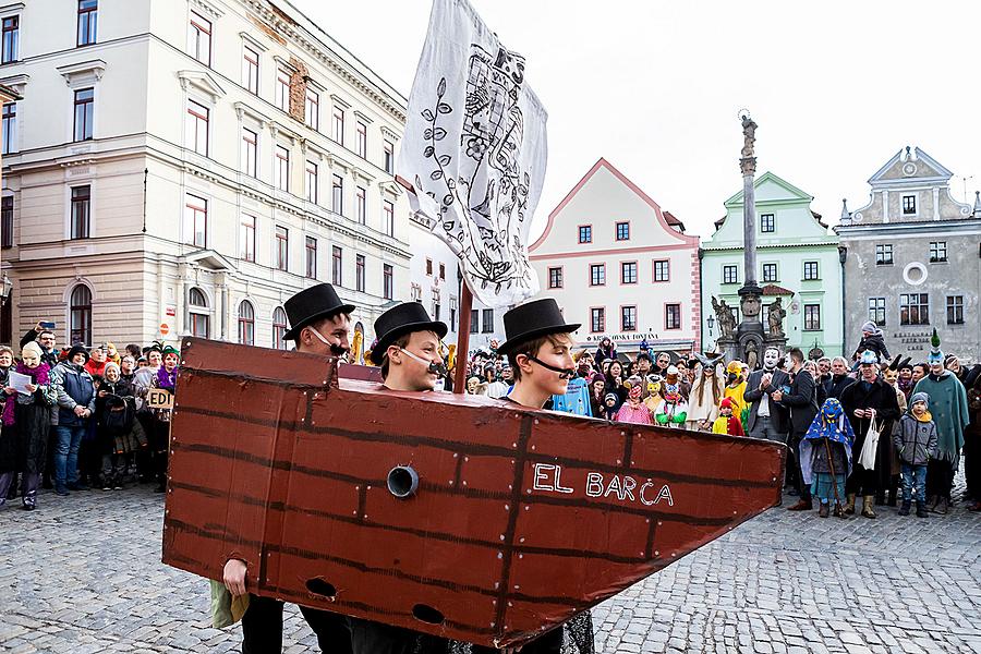 Masopustní průvod v Českém Krumlově, 5. března 2019