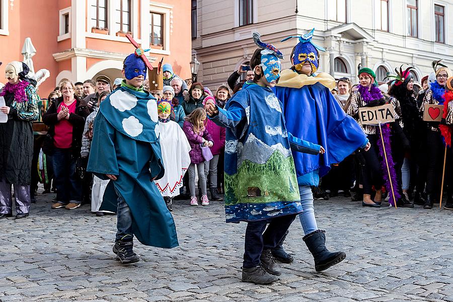 Masopustní průvod v Českém Krumlově, 5. března 2019