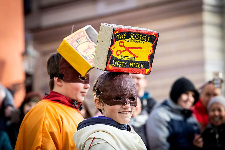 Carnival parade in Český Krumlov, 5th March 2019
