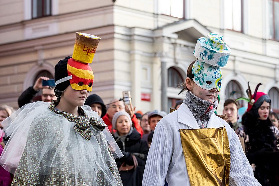 Carnival parade in Český Krumlov, 5th March 2019