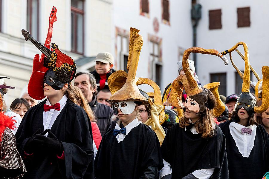 Masopustní průvod v Českém Krumlově, 5. března 2019