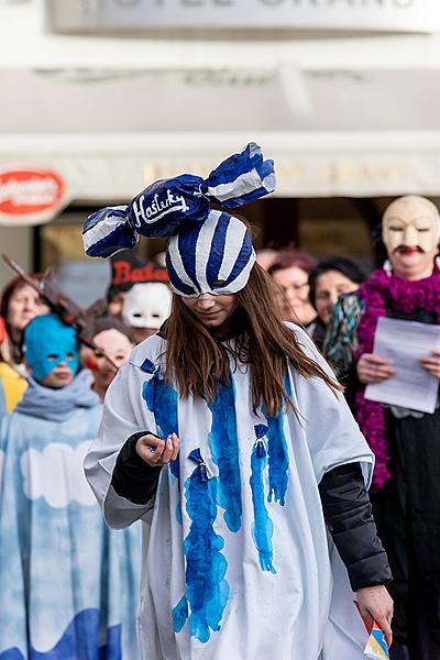 Carnival parade in Český Krumlov, 5th March 2019