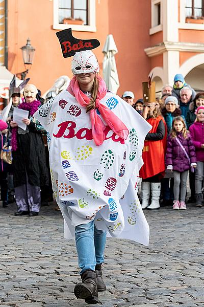 Masopustní průvod v Českém Krumlově, 5. března 2019