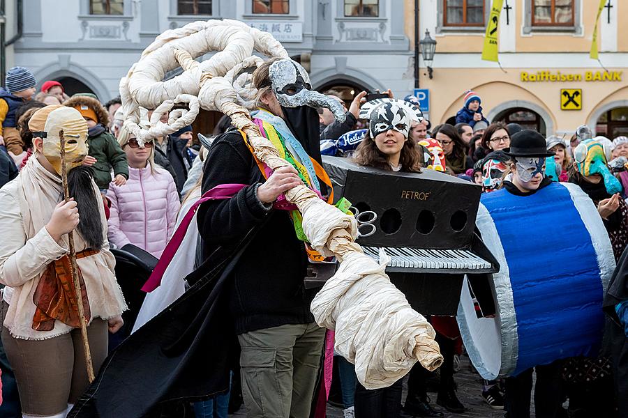 Carnival parade in Český Krumlov, 5th March 2019