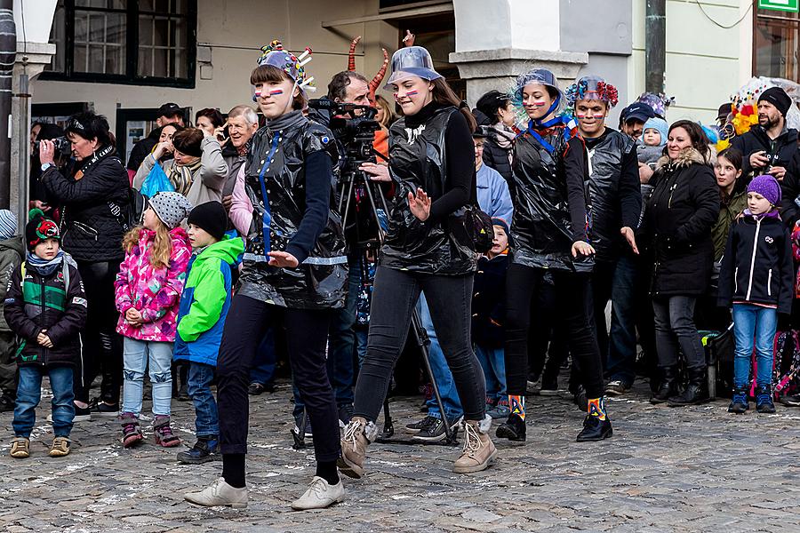 Carnival parade in Český Krumlov, 5th March 2019