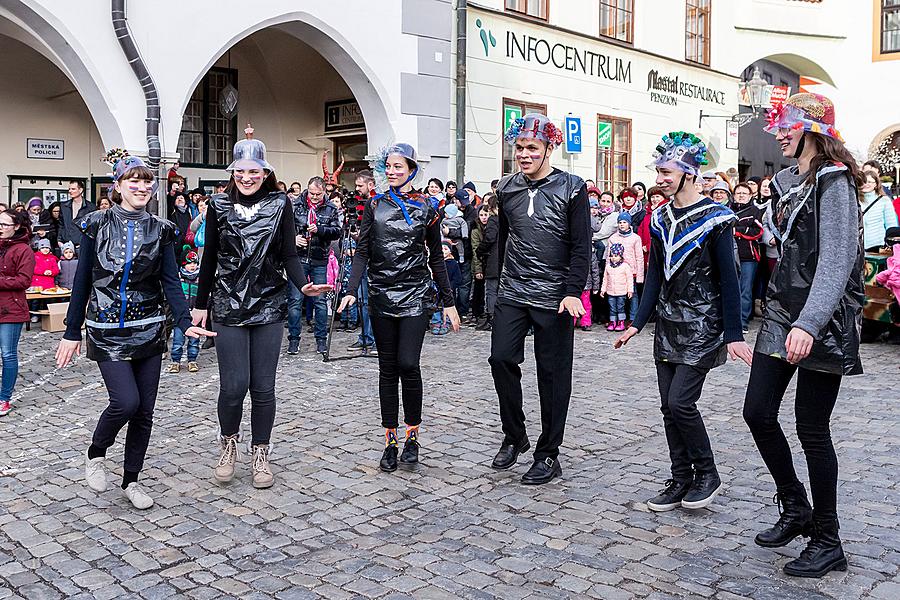 Carnival parade in Český Krumlov, 5th March 2019