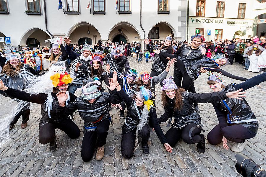 Masopustní průvod v Českém Krumlově, 5. března 2019