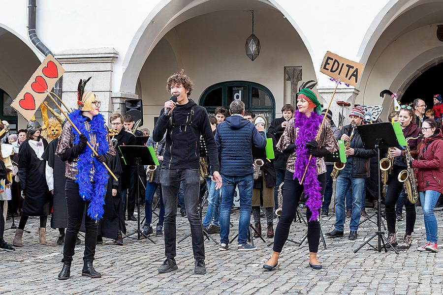 Masopustní průvod v Českém Krumlově, 5. března 2019