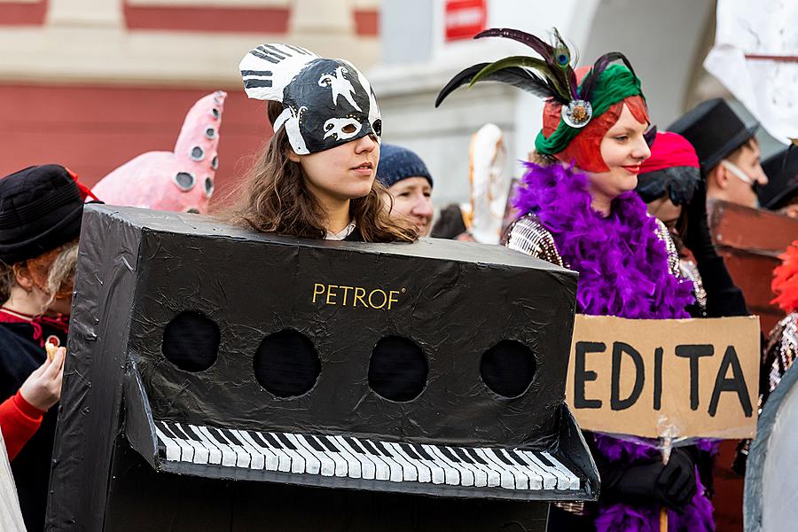 Masopustní průvod v Českém Krumlově, 5. března 2019