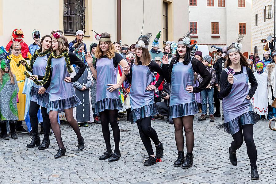 Masopustní průvod v Českém Krumlově, 5. března 2019