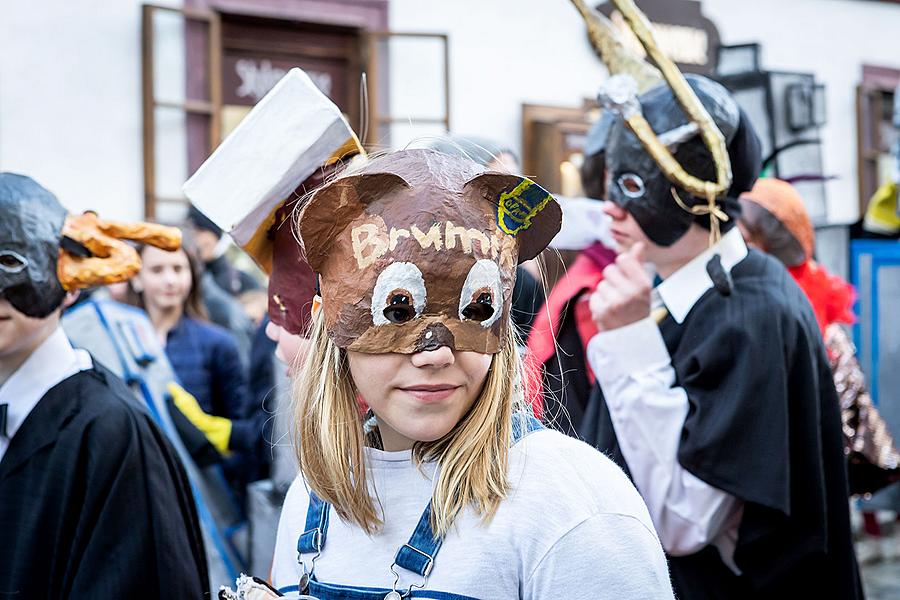 Carnival parade in Český Krumlov, 5th March 2019