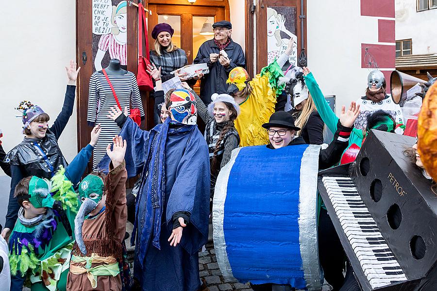 Carnival parade in Český Krumlov, 5th March 2019