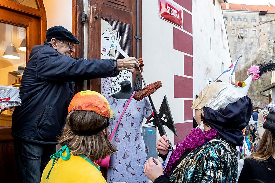 Carnival parade in Český Krumlov, 5th March 2019