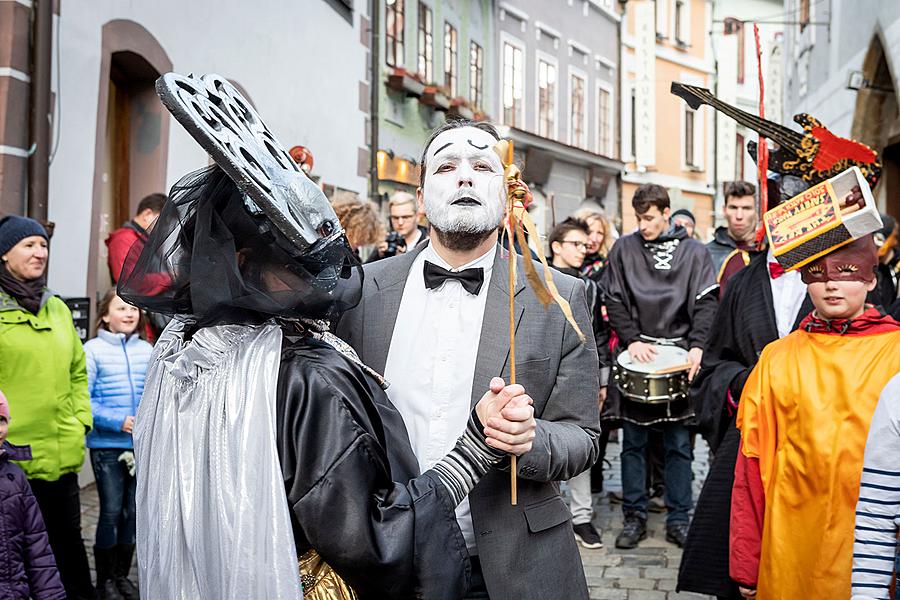 Carnival parade in Český Krumlov, 5th March 2019