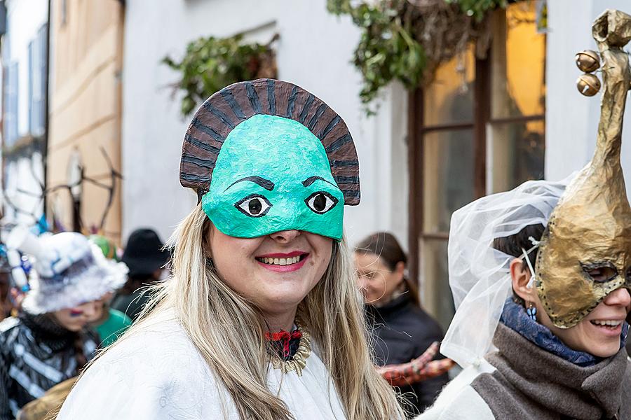 Masopustní průvod v Českém Krumlově, 5. března 2019