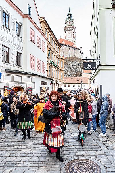 Masopustní průvod v Českém Krumlově, 5. března 2019