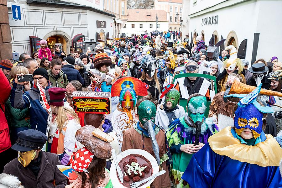 Carnival parade in Český Krumlov, 5th March 2019