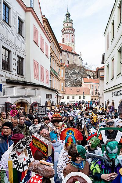 Masopustní průvod v Českém Krumlově, 5. března 2019