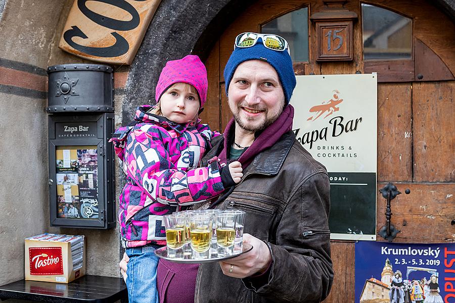 Carnival parade in Český Krumlov, 5th March 2019