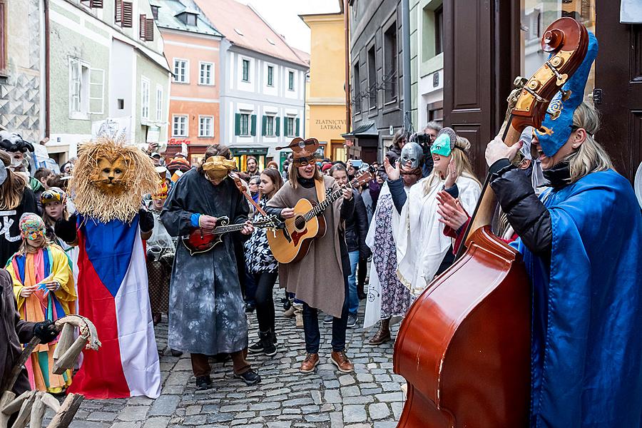 Carnival parade in Český Krumlov, 5th March 2019