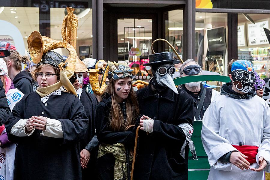 Masopustní průvod v Českém Krumlově, 5. března 2019