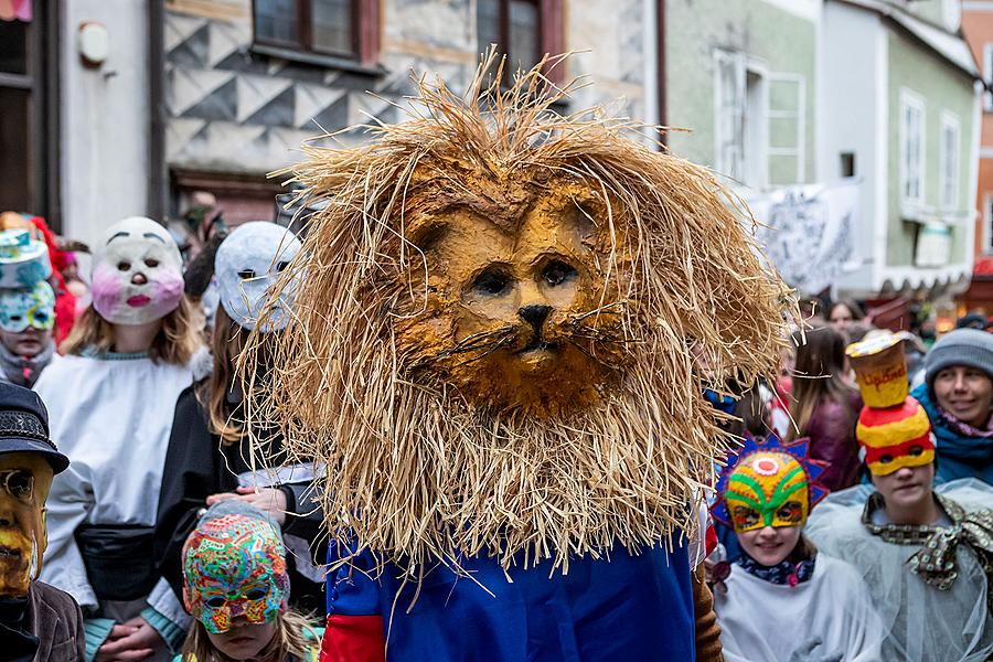 Carnival parade in Český Krumlov, 5th March 2019