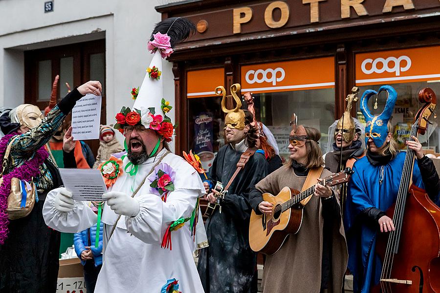 Masopustní průvod v Českém Krumlově, 5. března 2019