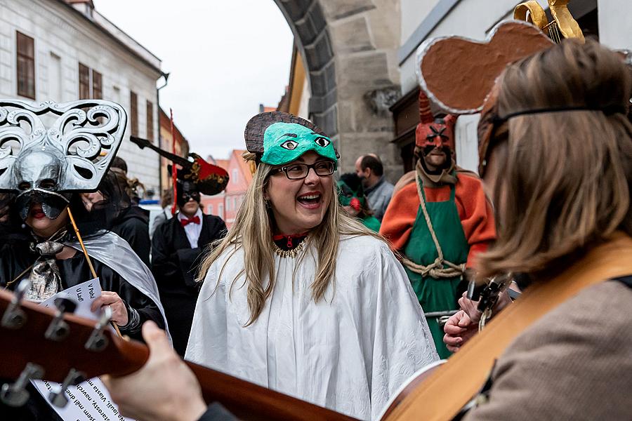 Masopustní průvod v Českém Krumlově, 5. března 2019