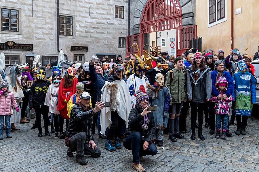 Masopustní průvod v Českém Krumlově, 5. března 2019